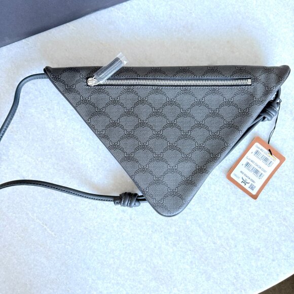 MCM GRAY Canvas and leather Triangle Shoulder Bag - Picture 2 of 14